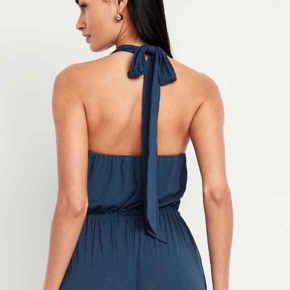 Old Navy tidewater Waist-Defined Halter Jumpsuit - Picture 8 of 13